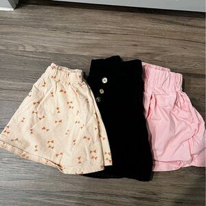 Girls skirt bundle- cream, pink, black size 5/6